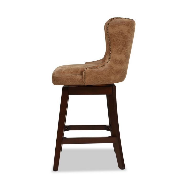 Jennifer Taylor Home Holmes 27" Tufted High-Back 360 Swivel Counter-Height Barstool, 3 of 9