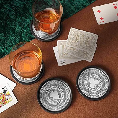 Royal Selangor Hand Finished Ace Collection Pewter 4 Coaster Set Gift