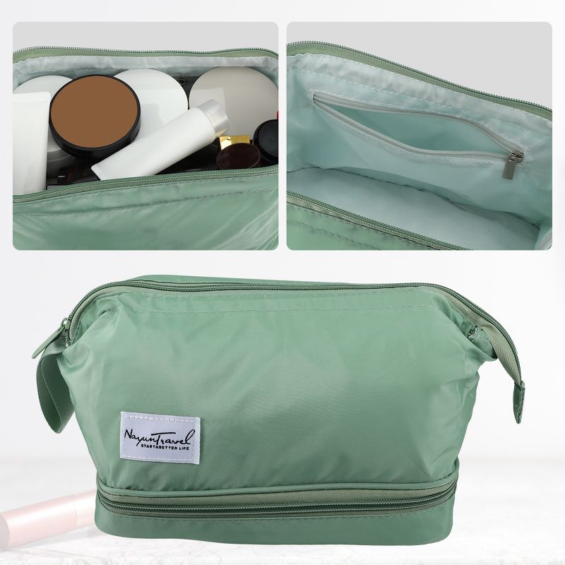 Unique Bargains Cosmetic Travel Bag Makeup Bag Waterproof Organizer Case Toiletry Bag for Women Nylon, 2 of 7