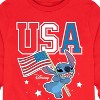 Boys' - Lilo and Stitch - USA Stitch Long Sleeve Graphic T-Shirt - 2 of 4