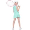 Kids Girls Tennis Golf Dress Outfit Sleeveless Dress with Pockets Athletic Skorts and Polo Tank Top Sets - 4 of 4