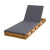 DSVIMOY Lounge Chaise Set with Headrest and Dark Gray & 2 Inch Thick Lounge Cushions for Poolside, Patio, Dark Gray&Teak, 79"*28.75"*34" - 2 of 4