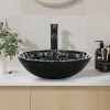 ELECWISH Bathroom Artistic Tempered Glass Vessel Sink with Faucet and Pop-up Drain - 4 of 4
