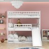 Streamdale Full-Over-Full-Over-Full Triple Bed With Built-In Ladder And Slide, White - 2 of 4
