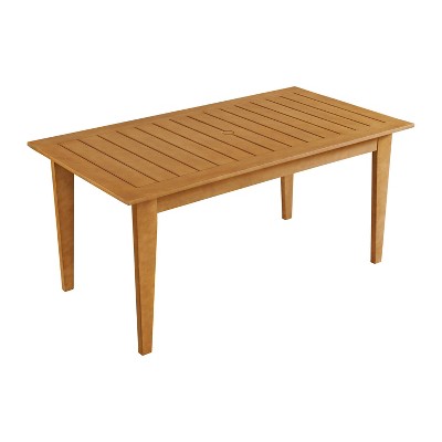 Barton Natural Eucalyptus Wood Outdoor Dining Table