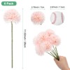 Unique Bargains Plastic Silk Durable Artificial Chrysanthemum Ball Flowers 11" - 3 of 4