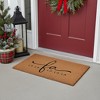 HomeRoots 24" X 36" Brown And Black Christmas Outdoor Coir Door Mat - 2 of 4