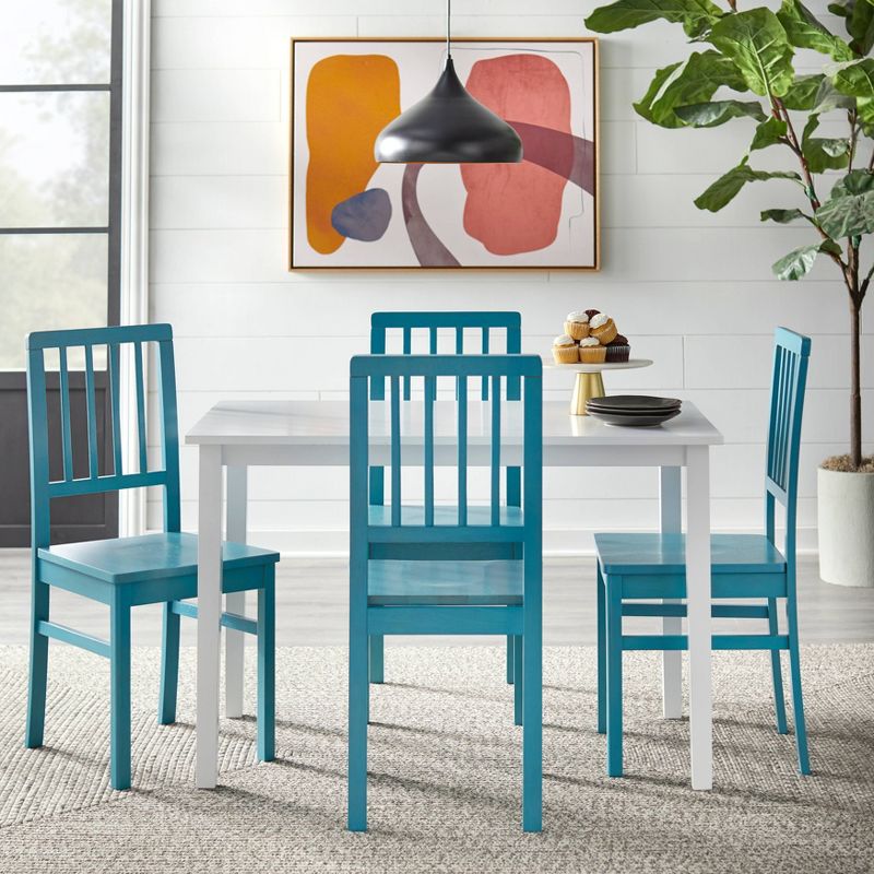 Set of 4 Camden Wood Slat Back Dining Chairs - Buylateral, 4 of 8