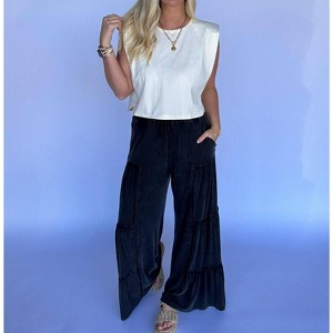 Women's Wide Leg Tiered Pants - mittoshop - 1 of 3