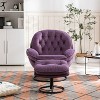 Purple recliner with footstool, TV chair, living room chair - 2 of 4