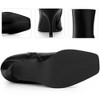 BLISSFUL STEP Women's Stiletto High Heel Square Toe Side Zip Ankle Boots - 3 of 4