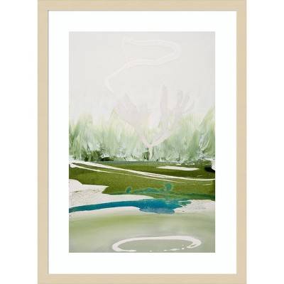 Amanti Art Limpid Lake View by Tara Leaver Wood Framed Wall Art Print