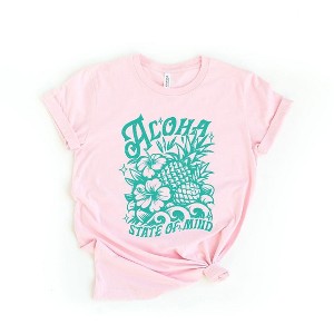 Simply Sage Market Women's Aloha State Of Mind Pineapple Short Sleeve Graphic Tee - 1 of 3