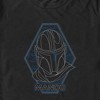 Men's Star Wars: The Mandalorian Mando Blue Line Art Helmet T-Shirt - image 2 of 4