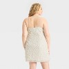 Women's Floral Applique Mini Bodycon Dress - Wild Fable™ White - 3 of 3