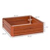 Aghana Digitals 2-Pack Galvanized Steel Raised Garden Beds, 3.3'x3.3'x1' Dark Brown Planter Boxes - 3 of 4