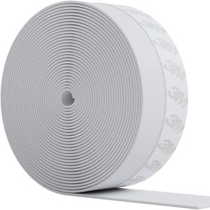 HOME INTUITION 45mm x 33ft Self Stick Silicone Door Seal Weatherstrip - 1 of 4