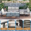 EROMMY 9 PCS Outdoor Metal Conversation Set For 10 Person - 4 of 4