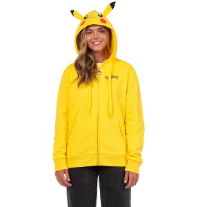 Seven Times Six Pokemon Women's Hoodie Juniors Costume Character Zip-Up Hooded Sweatshirt - 1 of 4