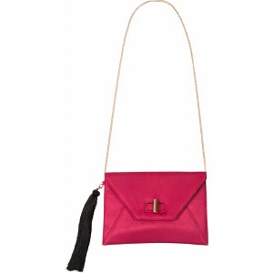 Pavilion Gift Company - Valerie Fuschia - 10.5" x 0.5" x 7.5" Oversized Clutch - Handbags - 1 of 4