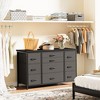 Wide Dresser with 10 Large Drawers for 55'' Long TV Stand with Power Outlet Entertainment Center - 4 of 4