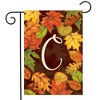 Fall Leaves Monogram Letter C Garden Flag Autumn 18" x 12.5" Briarwood Lane - 2 of 4