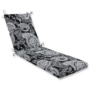 Outdoor/Indoor Addie Black Chaise Lounge Cushion - Pillow Perfect