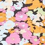 black multi floral
