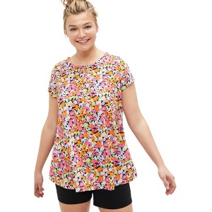 ellos Plus Size Trapeze Knit Tee - 1 of 4
