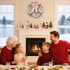 GAOMON Pre-Lit Christmas Wreath for Front Door, 24 Inch Large Xmas Wreath for Holiday Decor, Battery Operated Xmas Lighted Wreath - 4 of 4