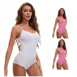 INSPIRE CHIC 3 Packs Women's Scoop Neck Sleeveless Seamless Bodysuit Tummy Control Briefs Body Shaper - 1 of 4