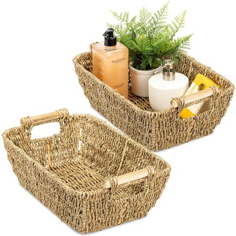 Wood Storage Wicker Basket : Target