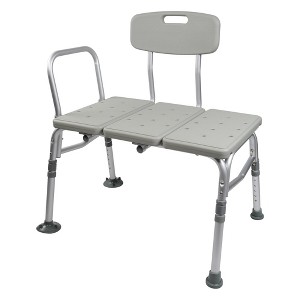 McKesson Knocked Down Bath Transfer Bench Adjustable Height up to 400 lbs 2  Ct - 1 of 4