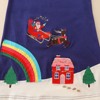 MyKids-Usa Girls’ Navy Blue Christmas Cartoon Pattern Embroidery Dress - 3 of 4