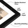 Americanflat 12x18 Collage Picture Frame with Shatter-Resistant Glass, Fits Two 8x10 Photos or One 12x18 Picture, Signature Collection ¬ñ Black - 3 of 4