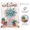 Magnolia Garden Welcome Chickadee Succulents Bouquet 13 x 18 Inch Polyester Garden Flag - 2 of 2