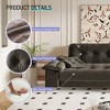 VASIP 104" Modern 4-Seat Chenille Cloud Sofa, Wide Removable Armrests ,with Metal Legs & 2 Pillows for Living Room, Apartment, Office,Beige - 4 of 4