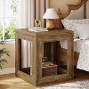 Tribesigns  2-Tier Storage Shelf Square End Table, Farmhouse Side Table, 22" Tall Nightstand for Bedroom, Office, Easy Assembly - 4 of 4
