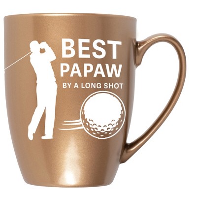 Elanze Designs Best Papaw By A Long Shot Bronze 10 ounce New Bone China Coffee Cup Mug