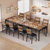 Dining Table Set for 2/4 with Upholstered Chairs & Corner Protectors, Small Space Kitchen Table, Rustic Gray/Brown - 4 of 4