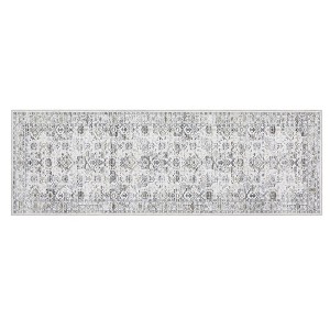 Washable Area Rug – Non-Slip Ultra-Thin Low Pile Vintage Oriental Distressed Carpet for Living Room, Bedroom, Dining, Office & Nursery, Multi-Color - 1 of 4