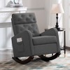 Dexmalle Nursery Rocking Chair with Rubber Wood Legs and Side Pocket - 2 of 4