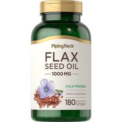 Piping Rock Flaxseed Oil 1000mg | 180 Softgels