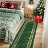 COZONY Bordered Plaid Christmas Rug, Washable Low Pile Non Slip Holiday Carpet for Living Room Bedroom Dining Room - 4 of 4