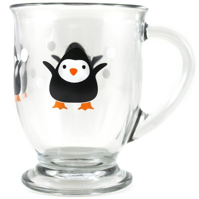 Anchor Hocking Holiday Penguin 16 Ounce Cafe Mug, Set of 6