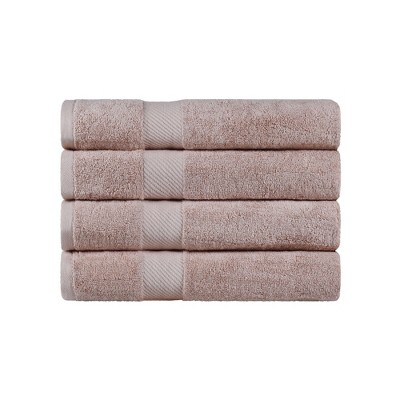 Luxury Cotton Solid Medium Weight Bath Towel Set by Blue Nile Mills