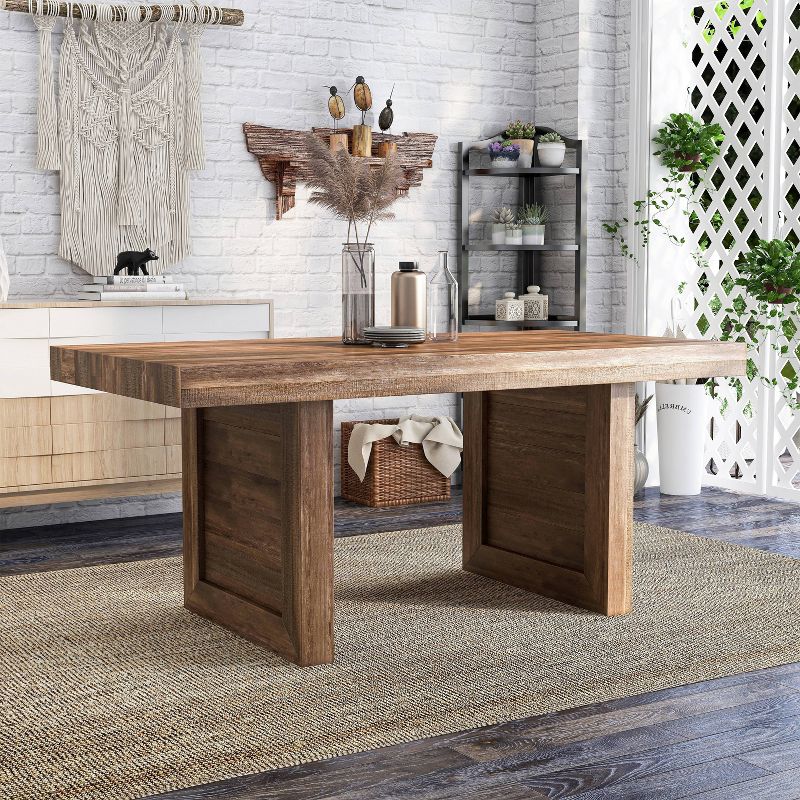 68&#34; Hoverton Rectangle Mango Wood Dining Table Warm Natural Tone - Furniture Of America, 3 of 8