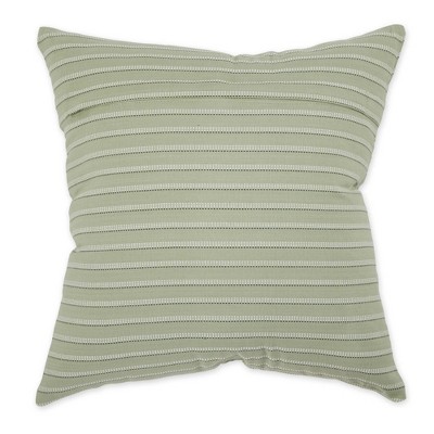 Holiday Holly and Stripe Cotton Euro Pillow Covers Set