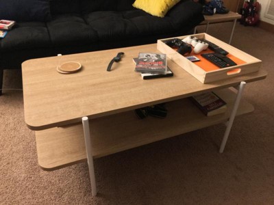 mandelin wood metal coffee table
