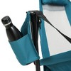 ALEXOUN Folding Outdoor Portable Camping Chair with Pillow & Cup Holder, Recliner with Carry Bag for Outdoor Travel Camping - 3 of 4